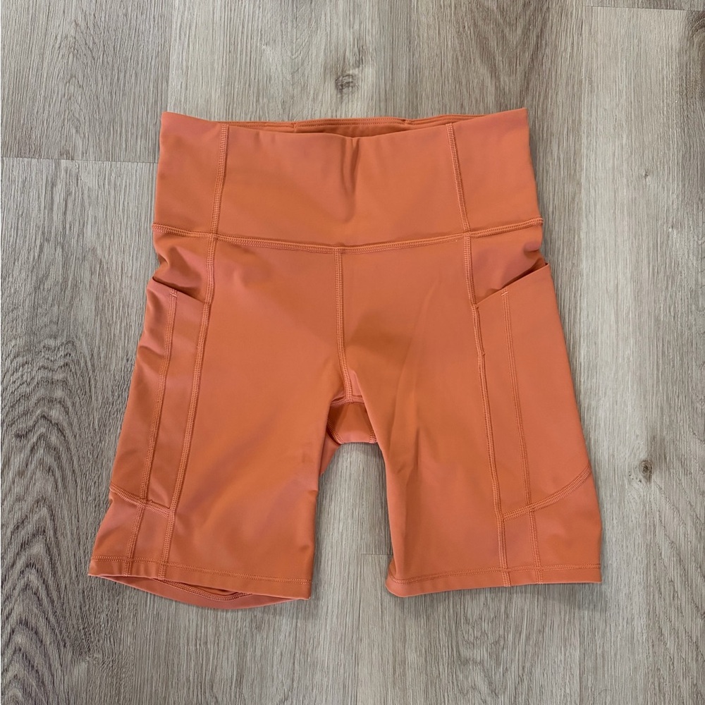 Athleta Women's Orange Bike Shorts